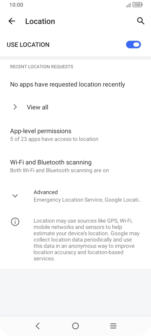 Press App-level permissions. Press App-level permissions.