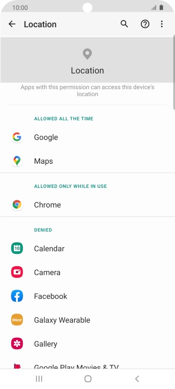 Press the required app. Press the required app.