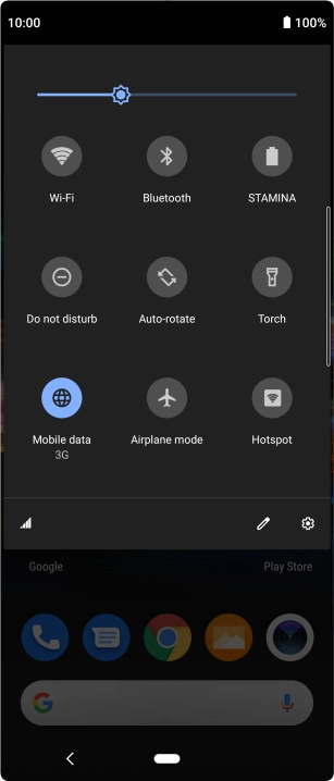 Press the settings icon. Press the settings icon.