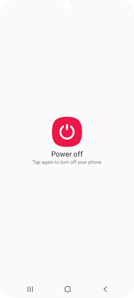 Press Power off. Press Power off.