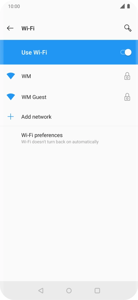 Press Wi-Fi preferences. Press Wi-Fi preferences.