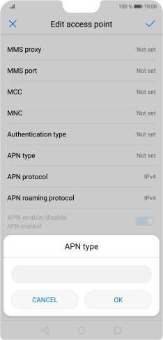 Key in mms and press OK. Key in mms and press OK.