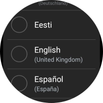 Press the required language. Press the required language.