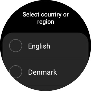 Press the required region. Press the required region.