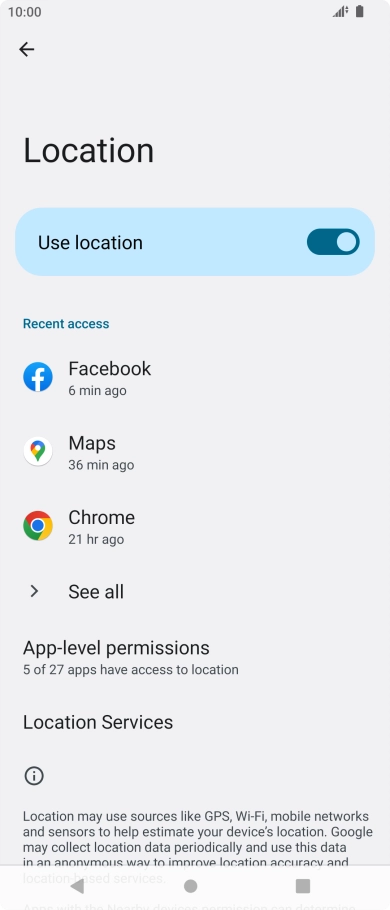 Press App-level permissions. Press App-level permissions.