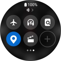 Press the flight mode icon to turn the function on or off. Press the flight mode icon to turn the function on or off.