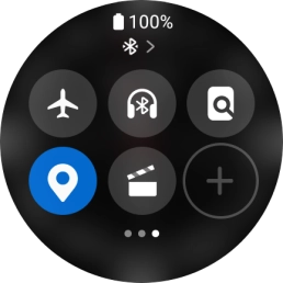 Press the flight mode icon to turn the function on or off. Press the flight mode icon to turn the function on or off.
