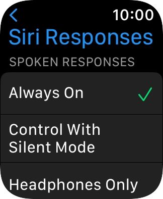 Press the required setting below Press the required setting below