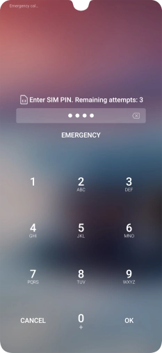 If you're asked to key in your PIN, do so and press OK. The default PIN is 1111. If you're asked to key in your PIN, do so and press OK. The default PIN is 1111.