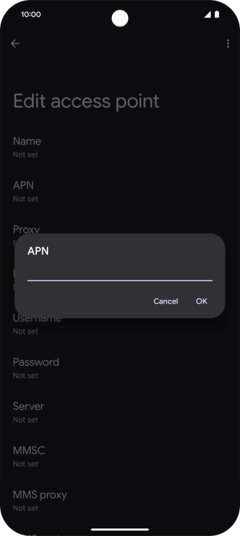 Key in everywhere and press OK. Key in everywhere and press OK.