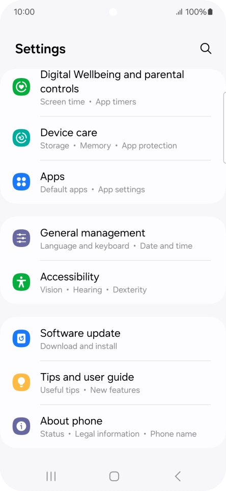 Press Software update. Press Software update.