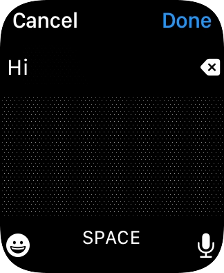 Press the microphone icon and record the message. Press the microphone icon and record the message.