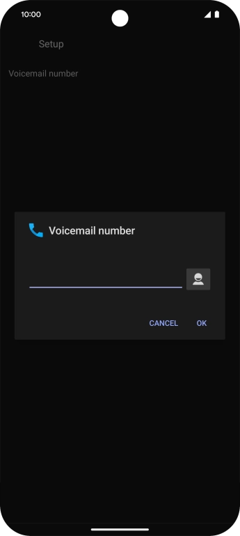 Key in +447953222222 and press OK. Key in +447953222222 and press OK.