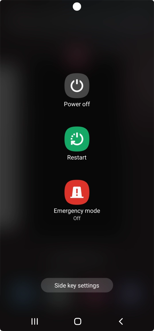 Press Power off. Press Power off.