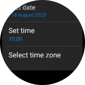 Press Set time. Press Set time.
