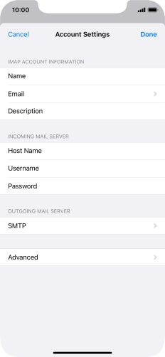 Press SMTP. Press SMTP.