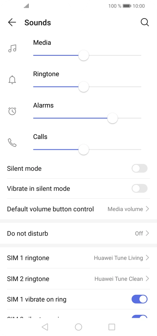 Press SIM ringtone. Press SIM ringtone.