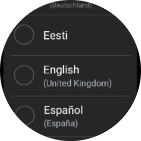 Press the required language. Press the required language.