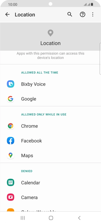 Press the required app. Press the required app.