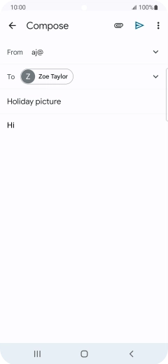 Press the attachment icon. Press the attachment icon.