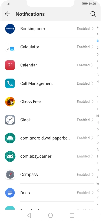 Press the required app. Press the required app.