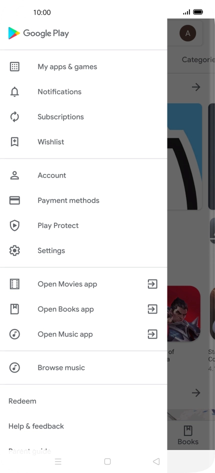Press My apps & games. Press My apps & games.