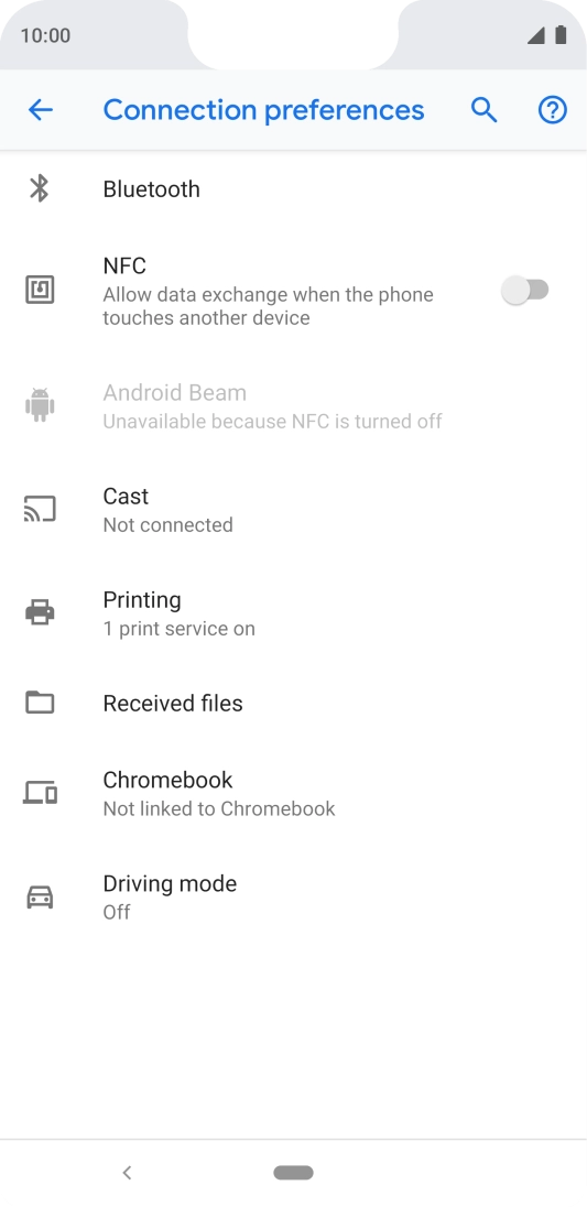 Press Bluetooth. Press Bluetooth.