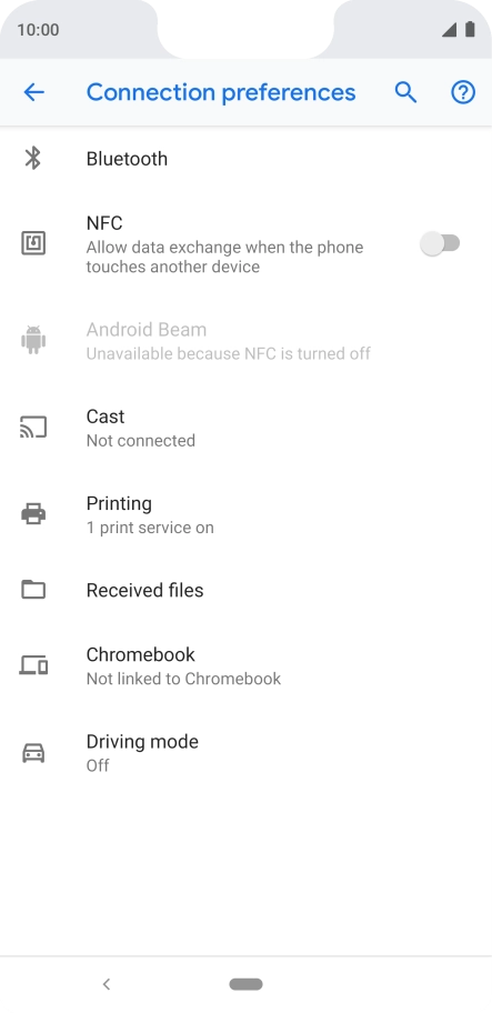 Press Bluetooth. Press Bluetooth.
