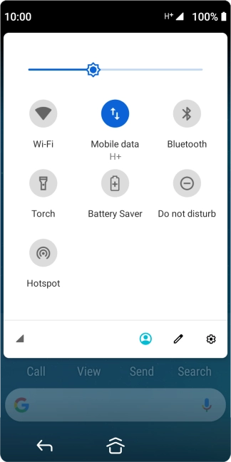 Press the settings icon. Press the settings icon.