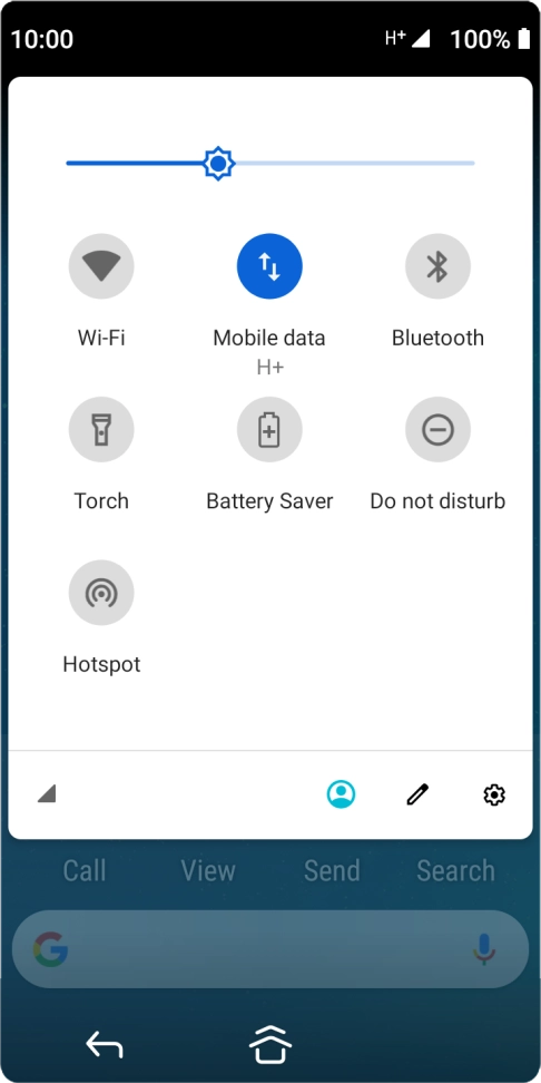 Press the settings icon. Press the settings icon.