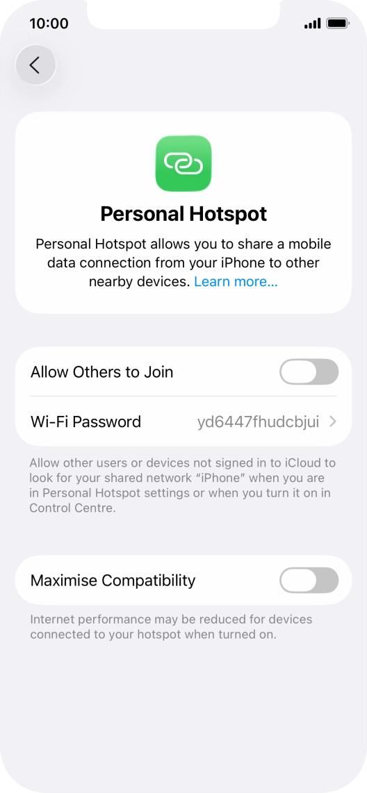 Press Wi-Fi Password and key in the required password. Press Wi-Fi Password and key in the required password.