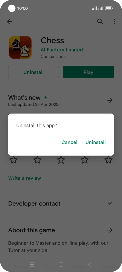 Press Uninstall. Press Uninstall.