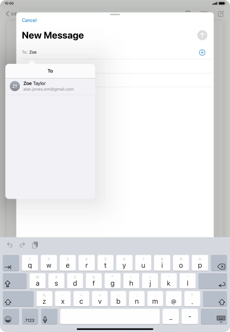 Press the required contact. Press the required contact.