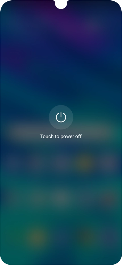 Press Touch to power off. Press Touch to power off.