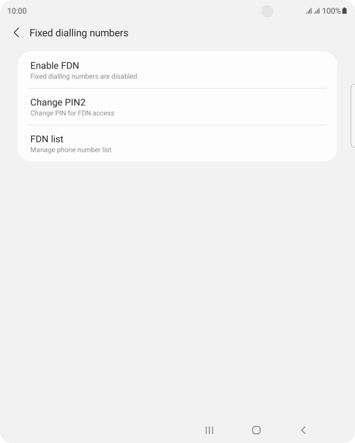 Press Enable FDN. Press Enable FDN.