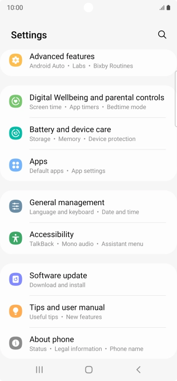 Press Software update. Press Software update.