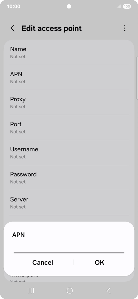Key in everywhere and press OK. Key in everywhere and press OK.