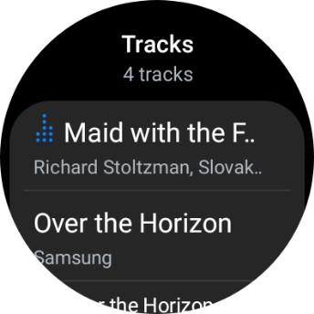 Press the required audio file. Press the required audio file.