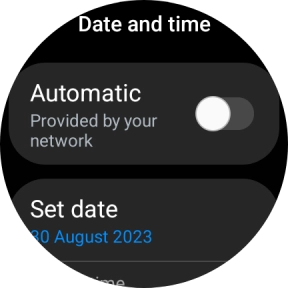 Press Set date. Press Set date.