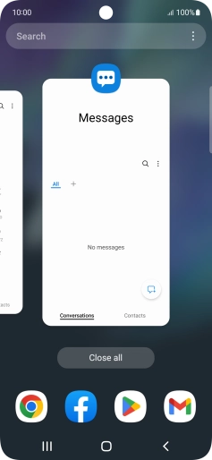 To end one running application, slide your finger upwards on the required application. To end one running application, slide your finger upwards on the required application.