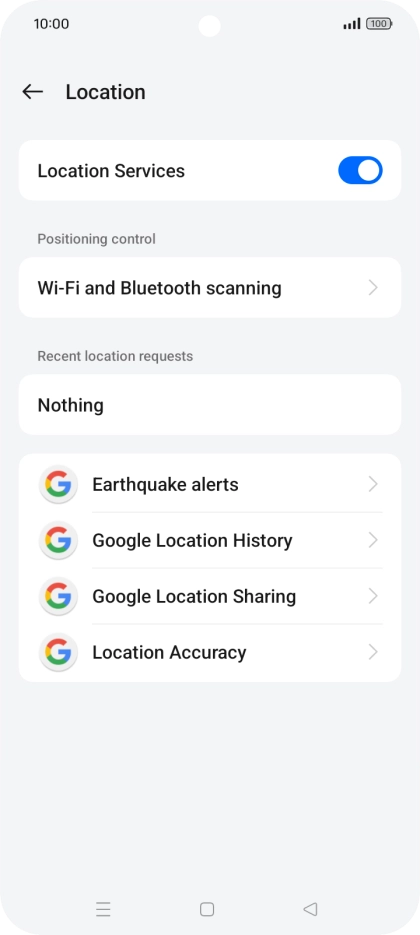 Press Location Accuracy. Press Location Accuracy.