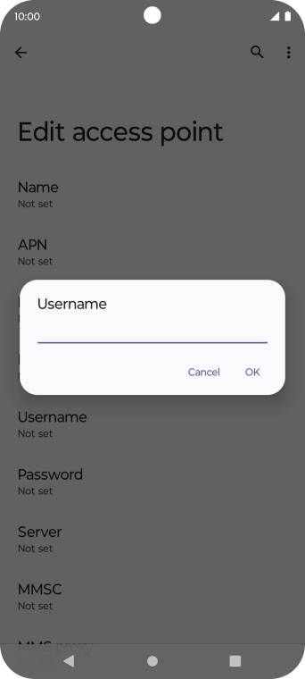 Key in eesecure and press OK. Key in eesecure and press OK.