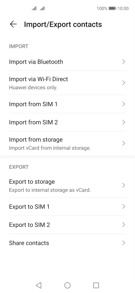 Press Import from ‹SIM›. Press Import from ‹SIM›.