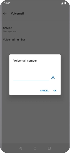Key in +447953222222 and press OK. Key in +447953222222 and press OK.