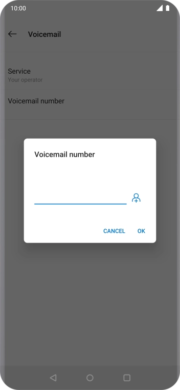 Key in +447953222222 and press OK. Key in +447953222222 and press OK.