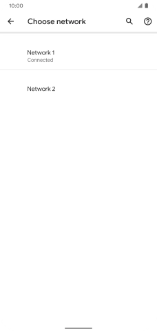 Press the required network. Press the required network.