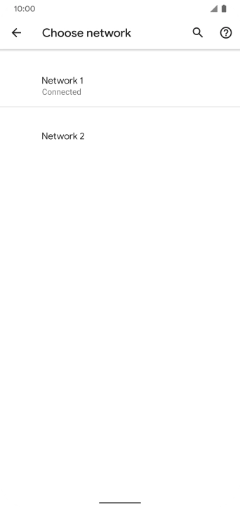 Press the required network. Press the required network.