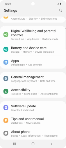 Press Battery and device care. Press Battery and device care.