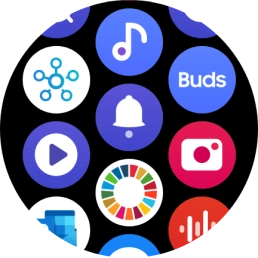 Press the music player icon. Press the music player icon.