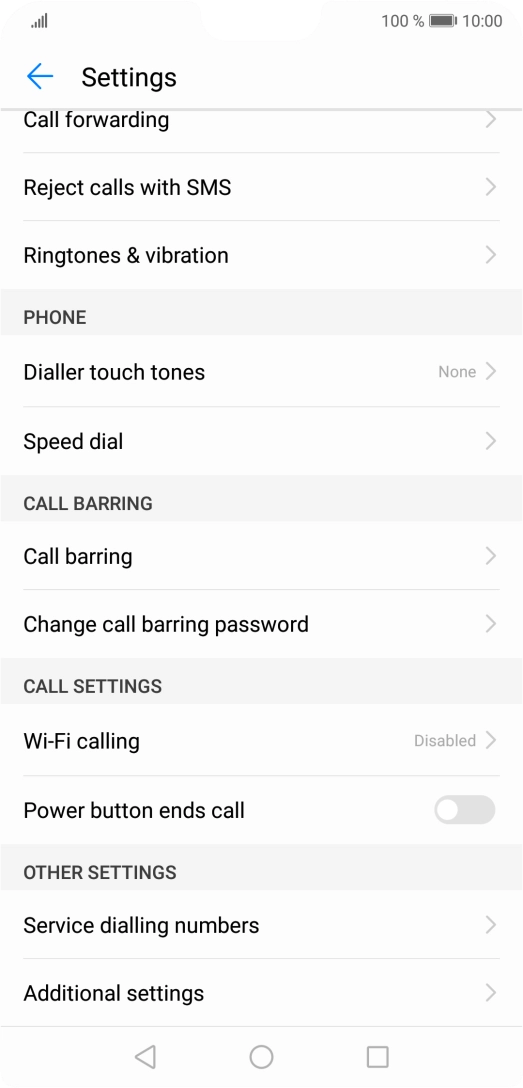 Press Additional settings. Press Additional settings.